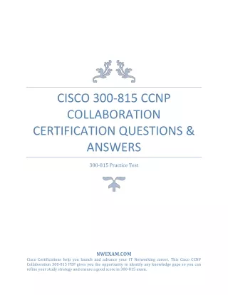 cisco 300 815 ccnp collaboration certification