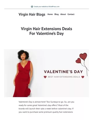 Virgin Hair Extensions Deals For Valentine’s Day