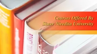 Courses offered by Sister Nivedita University