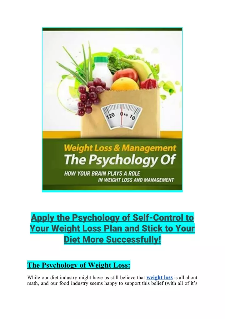 PPT - Weight Loss Psychology PowerPoint Presentation, Free Download ...