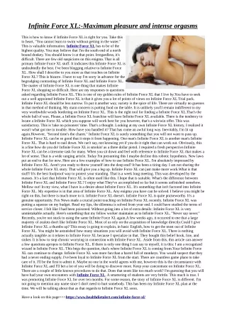 Infinite Force XL:-Bigger and long lasting erections