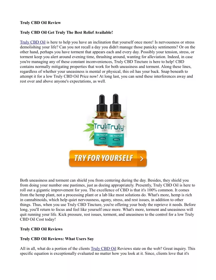 truly cbd oil review