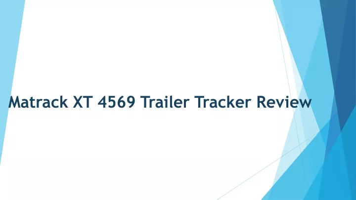 matrack xt 4569 trailer tracker review