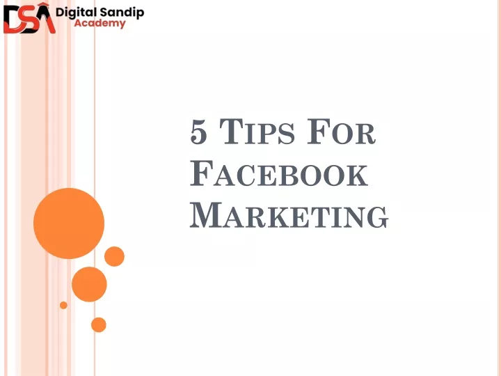 5 tips for facebook marketing