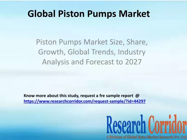 global piston pumps market