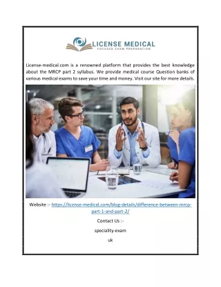 license medical com is a renowned platform that