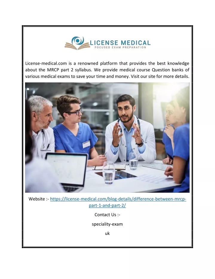 license medical com is a renowned platform that