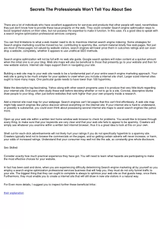 secrets the professionals won t tell you about seo
