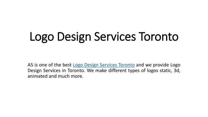 logo design services toronto