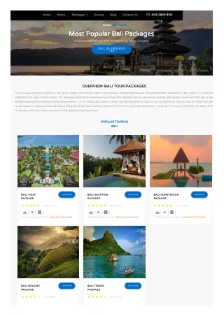 Want to Best Bali International Tour Packages?