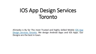 IOS App Design Services Toronto