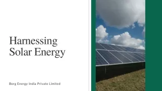 Harnessing Solar Energy | Borg Energy India Private Limited