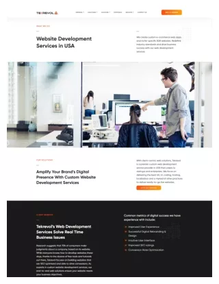 Professional website design & development Firm – Tekrevol