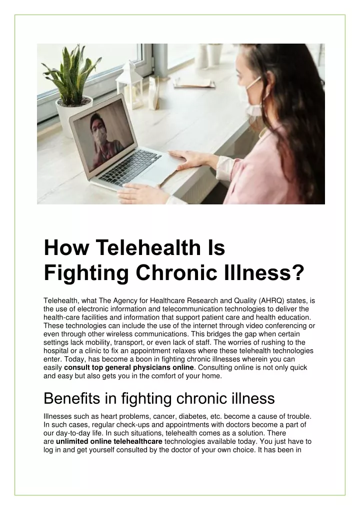 how telehealth is fighting chronic illness