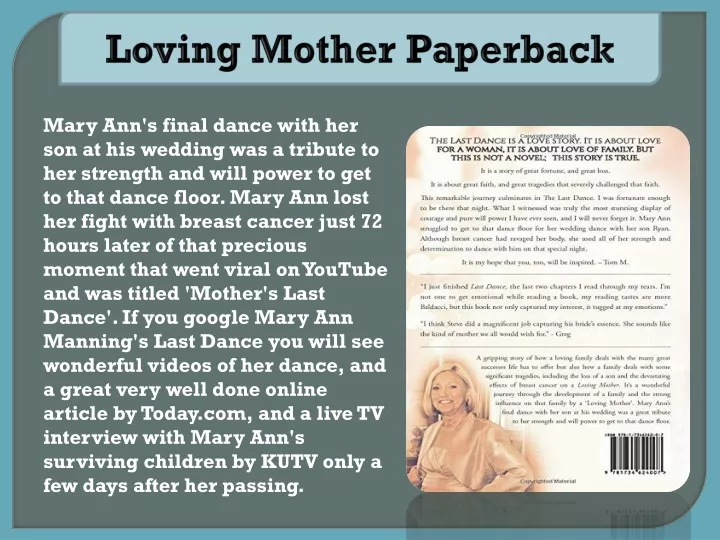 loving mother paperback