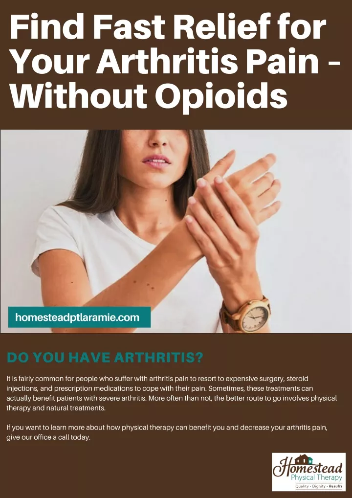 find fast relief for your arthritis pain without