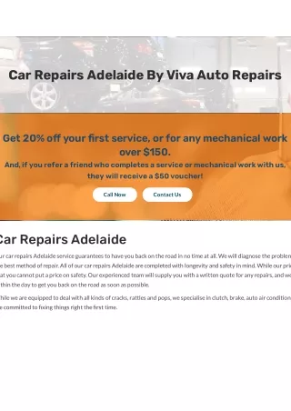 Car Repairs Adelaide