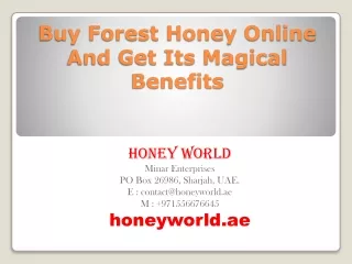 Buy Forest Honey Online And Get Its Magical Benefits