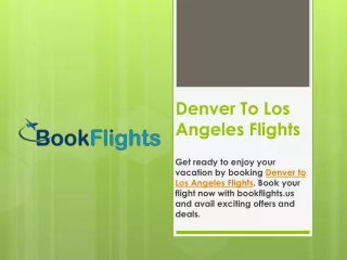 denver to los angeles flights