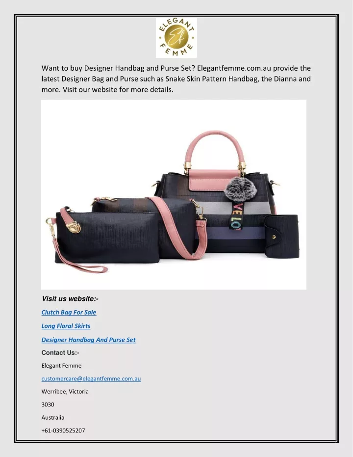 want to buy designer handbag and purse