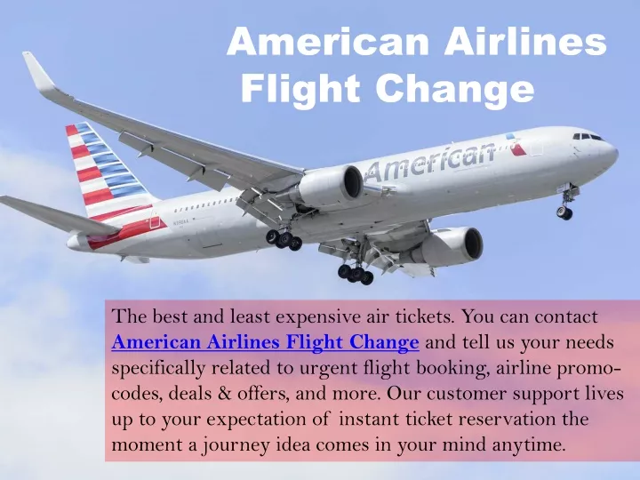 PPT - American Airlines Flight Change PowerPoint Presentation, free ...