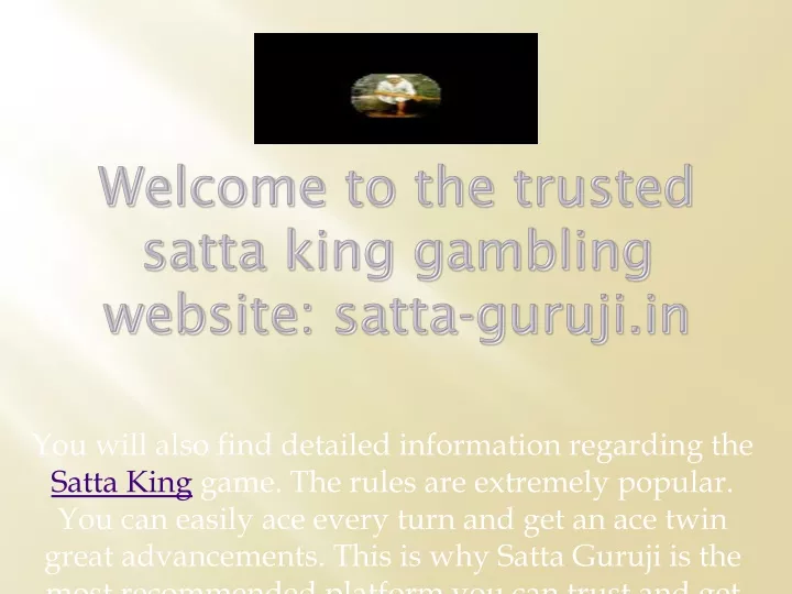 welcome to the trusted satta king gambling website satta guruji in