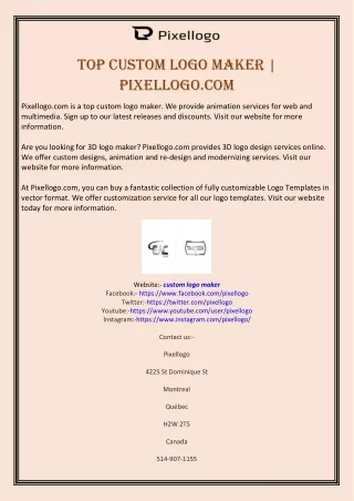top custom logo maker pixellogo com