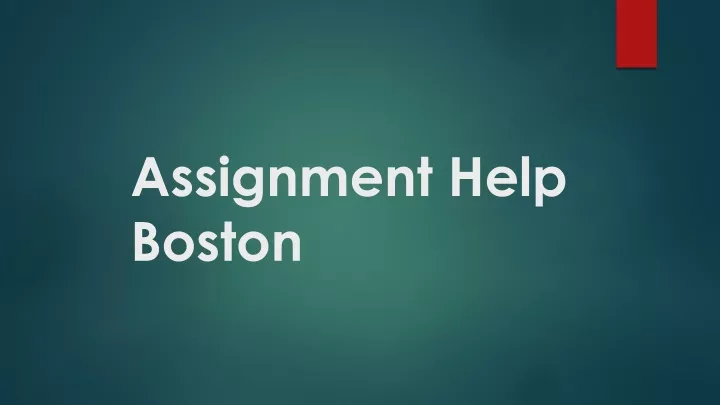 assignment help boston