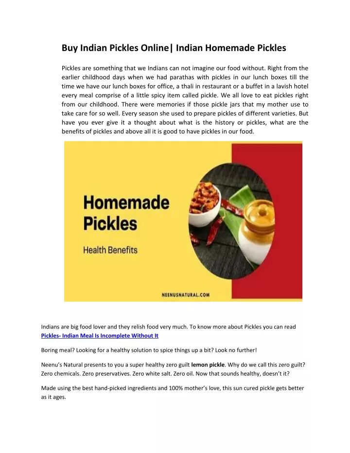 buy indian pickles online indian homemade pickles