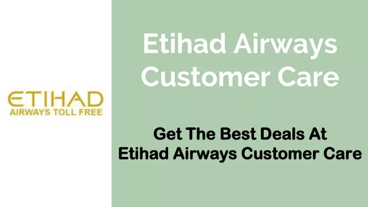 etihad airways customer care