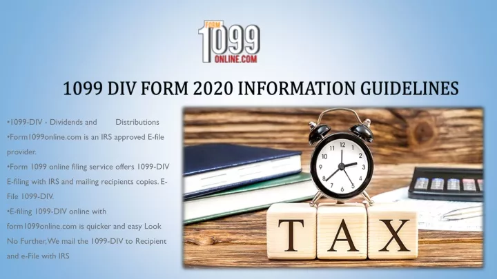 PPT - E File 1099 DIV | E File 1099 | 1099 Income | 1099 Form 2020 ...