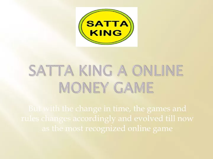 satta king a online money game