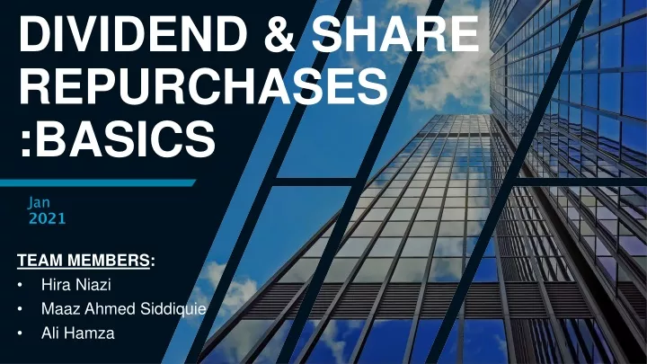 dividend share repurchases basics