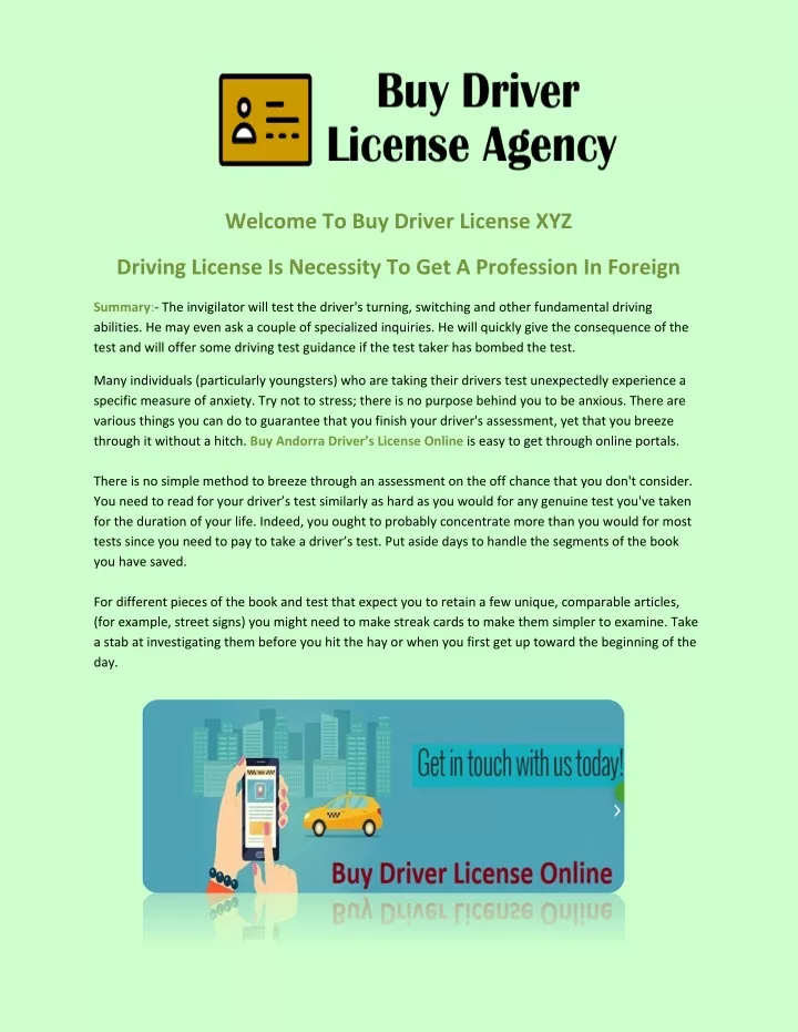 welcome to buy driver license xyz