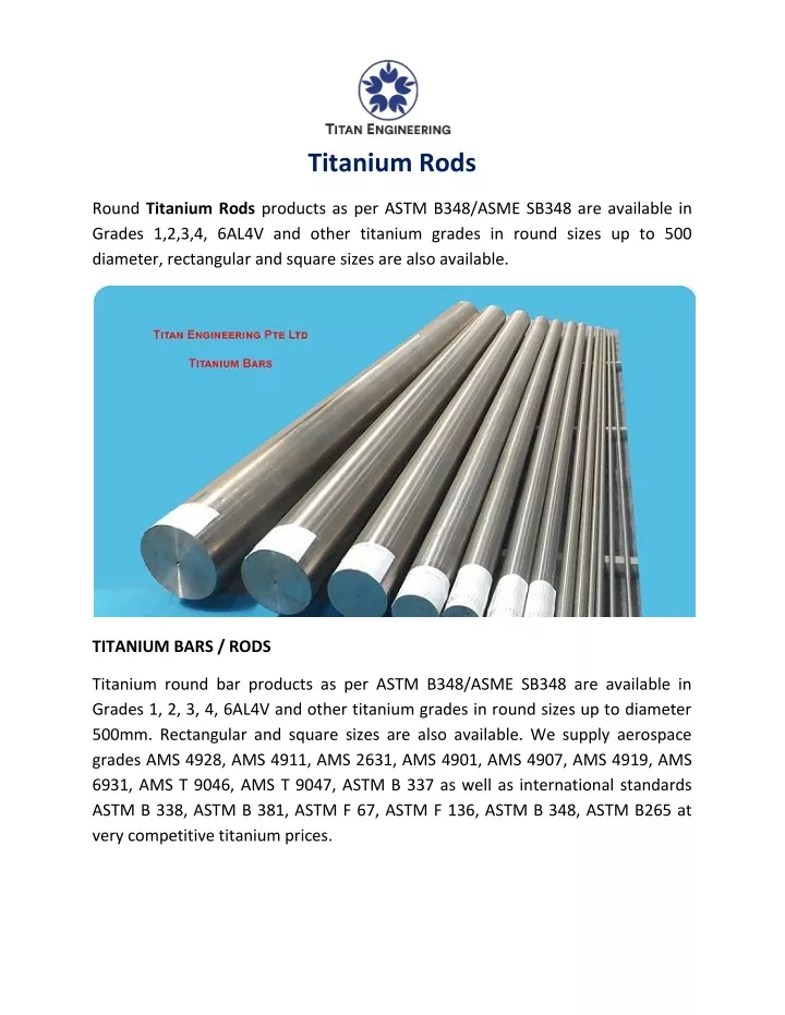 titanium rods
