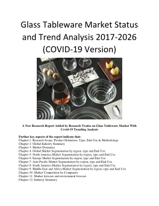 glass tableware market status and trend analysis