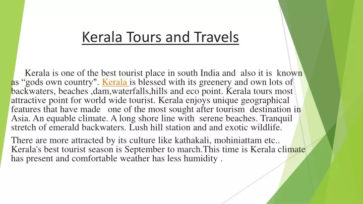 kerala tours and travels kerala