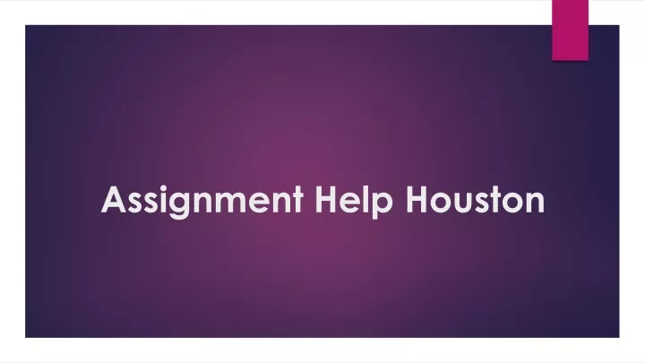 assignment help houston