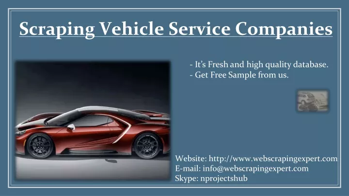 scraping vehicle service companies