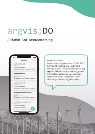 Mobile SAP Instandhaltung argvis; DO