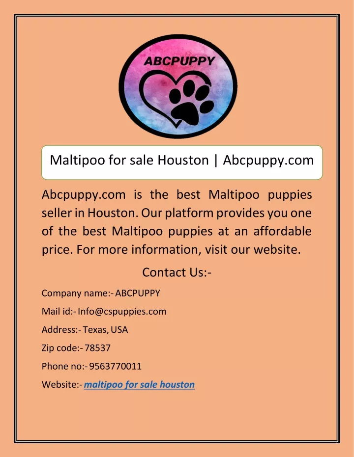 maltipoo for sale houston abcpuppy com