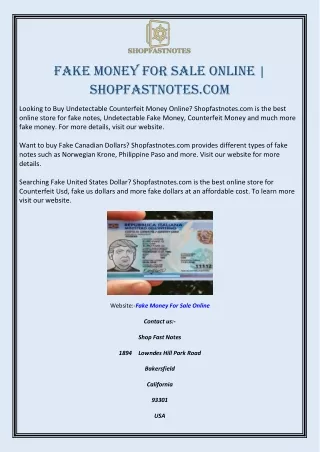 fake money for sale online shopfastnotes com