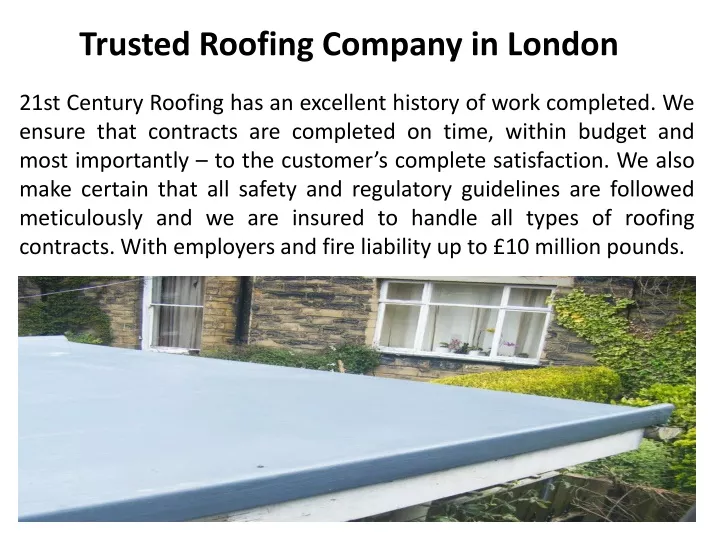trusted roofing company in london