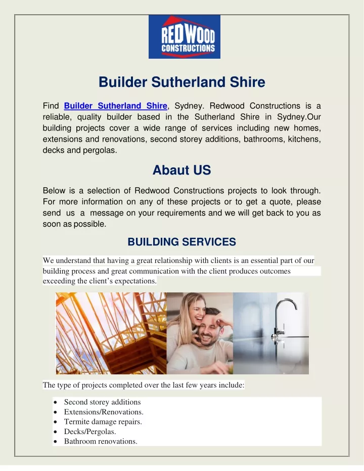 builder sutherland shire