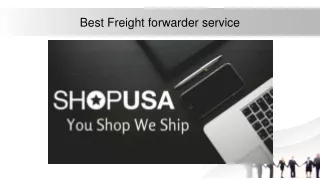 best freight forwarder service