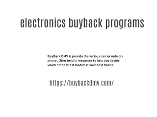 electronics buyback programs