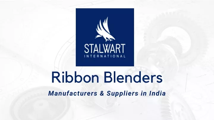 ribbon blenders