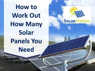 how to work out how many solar panels you need