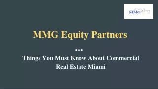 Things You Must Know About Commercial  Real Estate Miami
