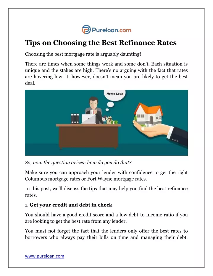 tips on choosing the best refinance rates